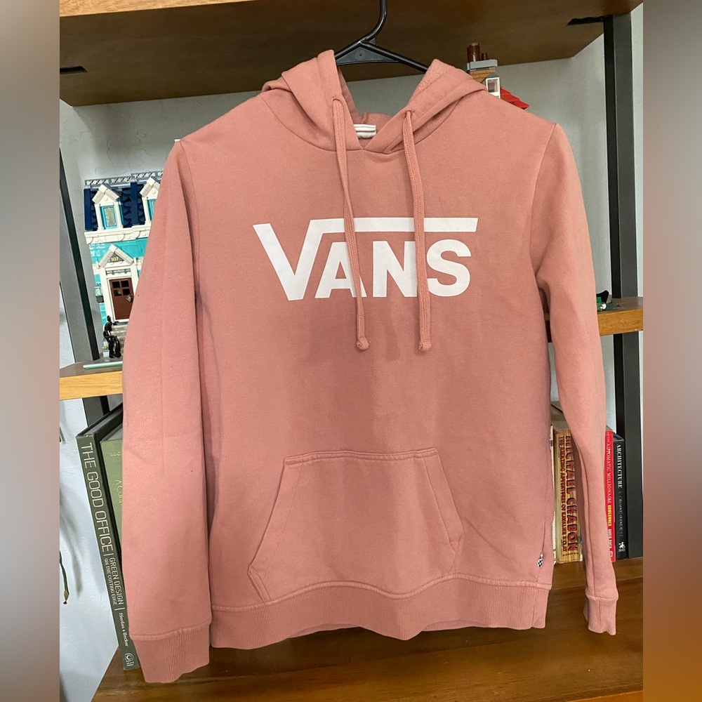 Classic Vans pullover hoodie with front pocket, hoodie ties size xs